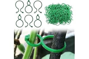 JAMSSOW 300 clip per piante, clip per piante e piante per il fissaggio di piante, pomodori, clip per piante regolabili per fiori, viti e pomodori