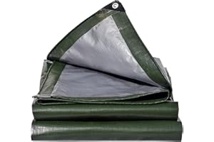 ‎EPFHR 2x6m Abdeckplane Gewebeplane 180g/㎡ Grün/Silber Wasserdicht LKW Plane mit Ösen Schutzplane Bootsplane Holzplane für Gartenmöbel Poolabdeckung Trampolin Dachplane Reißfest Schimmelresistent