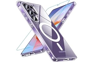 OWKEY Hülle für Samsung Galaxy S25 Ultra 5G für Magsafe mit Panzer Glas, [Schutz in Militärqualität] Stoßfest Magnetisch Handyhülle Samsung S25 Ultra Case Dünn Outdoor Cover Schutzhülle, Transpatent