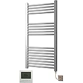 Chrome Electric Towel Rail H600mm X W500mm Curved 300w Thermostatic - View #3
