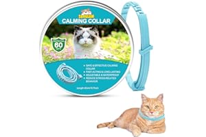 SURGLAM Collare calmante per Gatti, Collare Anti-ansia con Dimensioni Regolabili, 2 Mesi di Protezione, Effetto Calmante Impermeabile Sicuro Naturale Duraturo Rilievo di Ansia Collare ai Feromoni per Gatti