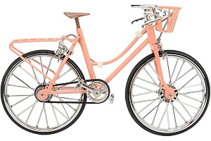 Mini cykel modell rosa simulerad design prydnad leksak för dekoration