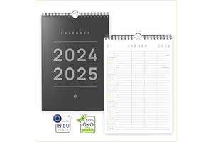 UNITURE® Planer rodzinny na rok 2025 – DIN A4 planer rodzinny 2025 [z 4 kolumnami], kalendarz rodzinny 2025, kalendarz ścienny 2025, kalendarz ścienny 2025, w praktycznym formacie DIN A4