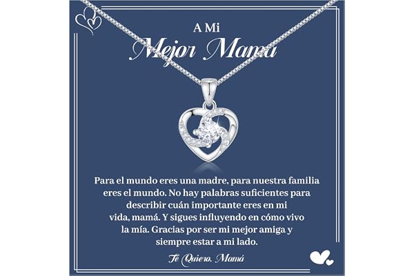 VU100 Collier pour Maman Cadeau pour Maman,ES