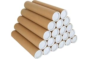 UR CHOICE A3 Postal Tubes - Heavy Duty Cardboard with Plastic End Caps - Postal Tubes for Poster, Artworks, Paintings, Documents, Blueprints - Stackable and Tear Resistance (A3 x 5pc)