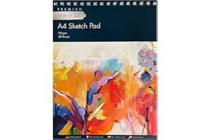 1ABOVE Artists pad, Spiral Bound Sketch Pad Sketch Paper for Artists. Ideal for The Studio, School Or at Home - 170gsm Cartridge Paper (A4)