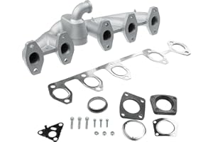 TBVPARTS Colector De Escape 070253017A Mas Juego De Juntas 070253017B Hecho De Hierro Dúctil Compatible Para Tra-nspo-rter Mul-tivan Tou-reg 2.5 TDI AXD AXE BAC BLJ BLK