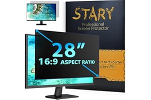 STARY 28 Inch 16:9 Computer Privacy Screen Filter for Widescreen Monitor and Laptop - Anti-Glare - Anti-Scratch Protector Film - Data Confidentiality Shield [1 Pack]