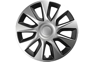 ZentimeX Z744918 Radkappen Radzierblenden universal 15 Zoll Silver-Black