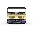 XHDATA D-902 Portable AM/FM/SW Bluetooth Retro Radio with Light and USB/TF MP3 Player Powered by Solar Panel/Battery