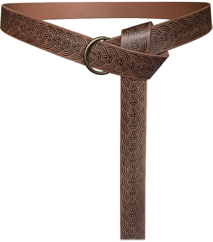 Set Da 2 Cinture Porta-attrezzi In Pelle Con Anelli In Metallo – Ideali Per Gonna Medievale, Costume Rinascimentale O Accessori Da Escursionismo