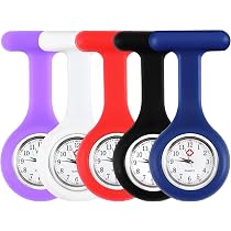 Healeved Montre Infirmière Poche Acier Inoxydable – Lumineuse, Porte-Clés, Pratique Pour Hôpital Et Soins