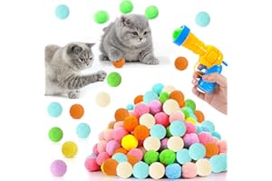 NHYDZSZ 100Pezzi Palline Giocattolo per Gatti,Palla Giocattolo Interattiva per Gatto,Palline Morbide per Gatti,Giocattolo Interattivo con Palla Pompon per Gatti per Addestramento e Gioco del Gattino
