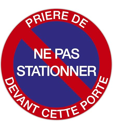 Autocollant Interdit De Stationner Sortie Véhicules 30x30 Cm - Panneau IS-02, Laminé, Fabriqué En France