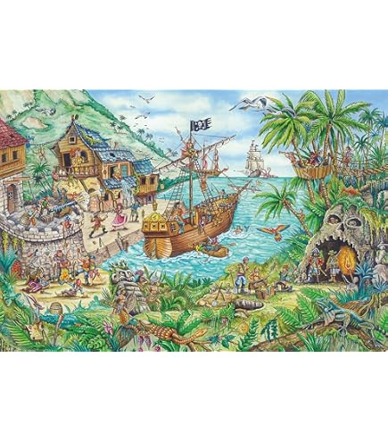 Educa - Lot de 2 puzzles pour enfants de 20 pièces avec des personnages de pirates amusants. À partir de 3, 4 et 5 ans (17149 Educa - Lot de 2 puzzles pour enfants de 20 pièces avec des personnages de pirates amusants. À partir de 3, 4 et 5 ans (17149