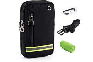 CYCHEN Borsa da Cintura Sacchetto Piccolo Borsello Porta Tracolla Impermeabile Bag per Uomo Smartphone Telefono Custodia Cellulare Borsetta a Spalla Marsupio Tattico Militare Running Sportivo Viaggio Corsa