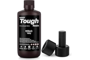 ELEGOO Wytrzymała żywica, szybka żywica UV LCD o wysokiej odporności na uderzenia, wydłużenie i elastyczność dla wszystkich drukarek 3D LCD/DLP, czarny 1 kg