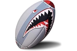 RUGBIER – Mini Balón de Rugby para Niños y Niñas T2 – Iniciación y Entrenamiento - Balón Promocional - Regalo Rugby - Modelo Shark