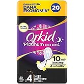 Orkid Platinum Hijyenik Ped Gece Ekstra (Boy 4) 20 Adet Ped