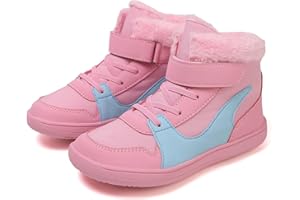 Generisch Barfussschuhe Kinder Winter Herbst Wasserdicht,Warm Gefütterte Wanderschuhe, rutschfest Wasserdicht Leicht Traillaufschuhe