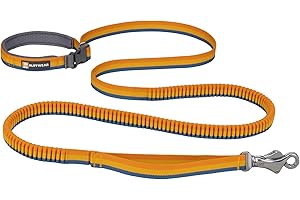 RUFFWEAR Roamer Bungee Smycz dla Psa - Do Biegania, Wysuwana, Noszona Ręcznie lub w Talii, Lekka, Regulowana Linka, Akcesoria Premium na Spacery, Długość 2,2-3,4 m