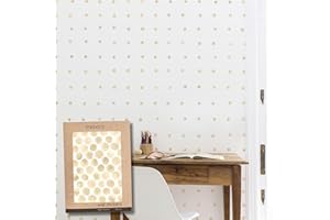 TRESXICS Pegatinas Pared Decorativas Infantiles Topos Acuarela, 200 Piezas, Vinilo Adhesivo Pared Original y Duradero, Efecto de Papel Pintado Infantil, Fácil Aplicación y Removible (Amarillo)