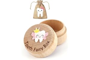YSBCNK 2 Piece Tooth Box Set - Tooth Fairy Pouch & Storage Bag for Baby Teeth