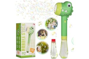 NATTHSWE Automatic Bubble Machine Guns, Bubble Maker Gun with Light & Music for 3 4 5 6 7 8+Years Old Girls Boys Summer Bubble Machine for Kids Garden Party Wedding Birthday Gift for Adults Kids (A1)