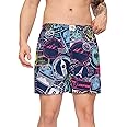 The Souled Store Wanderlust Men and Boys Pull On Blue All Over Printed Cotton Boxer Shorts