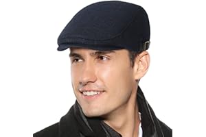 Superora - Gorra Plana para Hombre (Plana, para otoño e Invierno)
