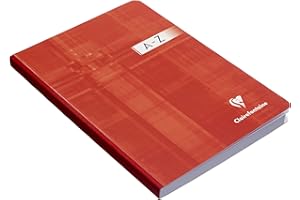 Clairefontaine 9548C – Skorowidz zszywany z grzbietem płóciennym, format A5 (14,8x21 cm), 192 strony w linie, papier biały 90 g, okładka kartonowa lakierowana, kolor losowy