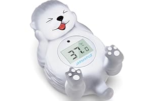 JARMAPOZ Baby Bath Thermometer, Newborn Bath and Room Temperature Thermometer Safety Floating Toy, Bathtub Thermometer for Infant