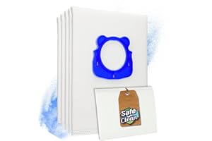 SAFE 'N CLEAN 5 Bolsas para aspiradora Rowenta RO3953EA, RO3950 - RO3980, RO 3950 Parquet, RO 3980 alternativa a la original Hygiene+ ZR 200520, ZR200720 de Microsafe