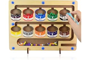 GZBAOTA GZBATAO Magnetic Colour and Number Maze, Wooden Montessori Colour Sorting and Counting Toys for Toddlers Magnet Puzzle Board for Fine Motor Skills, Preschool Gifts for 2 3 4 5 Year Old Boys Girls