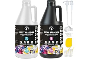 ResinAngel 3.8L Epoxidharz-Set – 1:1 kristallklares Epoxidharz, Geruchsarm, selbstnivellierend, ohne Blasenbildung, vergilbungsfrei, Gießharz für Kunsthandwerk, Schmuckherstellung