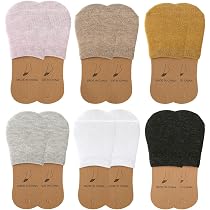 6 Paires De Demi-Chaussettes Invisibles AYPOW - Antidérapantes En Coton Pour Femmes, Pour Mules Et Sandales