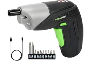 GALAX PRO Avvitatore Elettrico, Cacciavite Elettrico, Ricaricabile 3,6V 2.0Ah Agli Ioni di Litio con Indicatore Batteria con 10 Accessori Gratuiti per Fai Da Te a Casa, Principianti ed Esperti