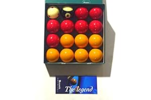 Aramith 2" (50.8mm) PREMIER PRO CUP ADDITION REDS + YELLOWS WITH STRIPED 8 BALL POOL BALLS**