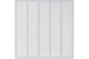 LIRAST 500x500mm Griglie D'Aerazione/Ventilazione in Metallo - Bianca Griglia D'aria con Rete Anti Insetti