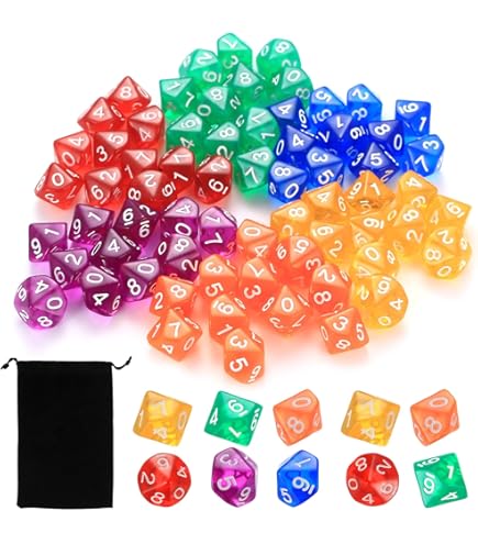 Q-Workshop - Dadi Per Giochi Di Ruolo Da Tavolo Compact D6, Colore Blu - Foto 5