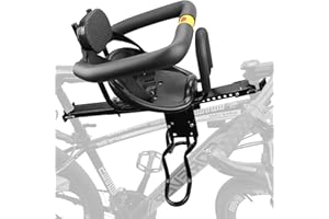 Honeyhouse Child Bike Seat | Child Safety Carrier Front Mount Baby Seat with Armrest and Foot Pedals | Adjustable Safety Seat for Kids Infant Toddler (UP to 41 kg)