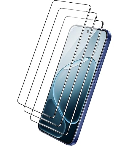 MOBYDEFEND Screensaver Met Zwarte Randen Gehard Glas Geschikt voor