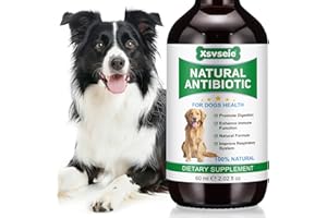 FEELIVILLE Antibiotika für Hunde, Natürliche Antibiotika für Hunde, Unterstützt Juckreiz Hautentlastung, Allergie & Juckreiz Relief, Zwingerhusten, Immunsystem Gesundheit, Harnwegsinfekt, 60ML