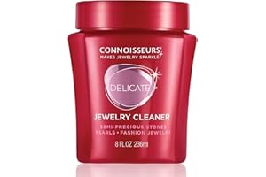 Connoisseurs Nettoyeur Bijoux - Nettoyante Argent Or Platine Pierres Semi-Précieuses et Perles - Avec Plateau de Trempage et Brosse - 236 ml