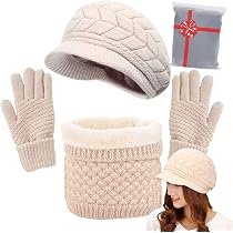 3-Piece Winter Set: Beanie Hat, Scarf & Touch Screen Gloves For Men & Women | Warm Knit Fleece | Light Grey, Medium - View #2
