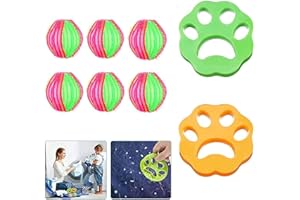 HNYGS-EU Quita Pelos Mascota, 8 PCS Atrapa Pelos Lavadora Mascotas, Recoge Pelos Mascotas,Bola de Lavado Reutilizable para Eliminar el Pelo de Las Mascotas en la Lavadora
