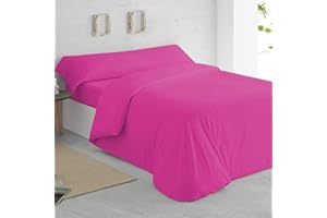 GREATOYAR Juego de Nórdica,Juego de Funda de Edredón, Set de 3 Piezas, 1 Funda Nórdica, 1 Sábana Bajera Ajustable, 1 Funda de Almohada, 100% Poliéster, Transpirable, para Cama 90cm, Fucsia
