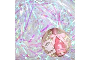 Dwafill Geschreddertes Papier Füllmaterial, Geschenkbox Irisierend Papier Geschreddert, Kunststoff Irisierendes Papier - Funkelnde Füllmaterial für Pakete (Fantasy White)