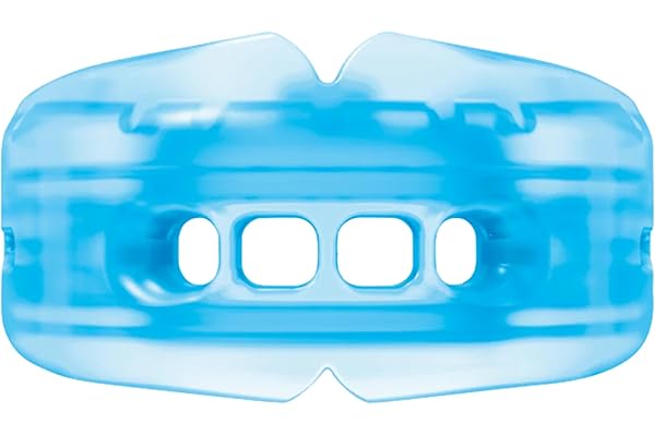 Shock Doctor Protège Dents pour appareils Braces Single/Double Bleu ou Rose - pour Enfants - Concu pour Faire du Sport: Rugby, MMA, Boxe, Lacrosse, Basketball et Autres Sports de Contact