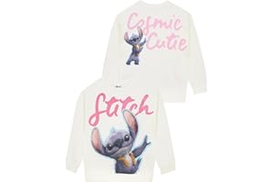 Disney Sweat Fille, Sweat en Coton Lilo Et Stitch, Pull Fille A Manches Longues, Vêtements Stitch